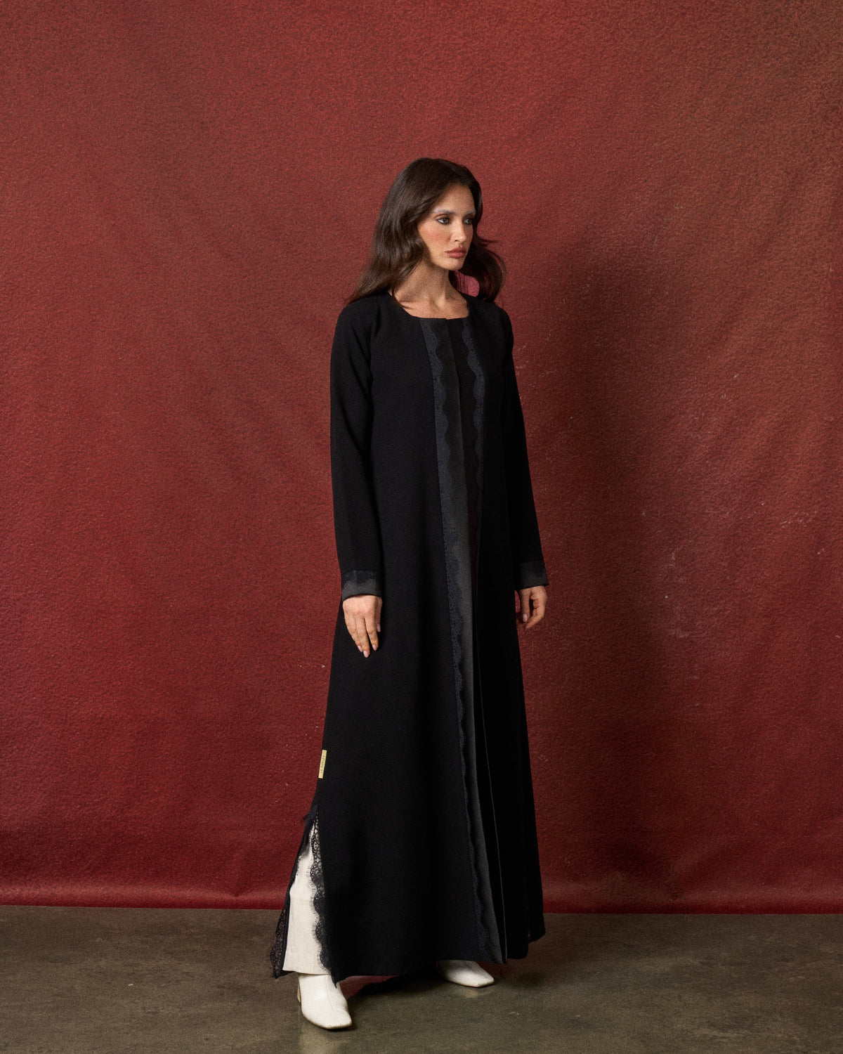 Buy online: the Petal abaya by Le Reflet, premium quality with a soft, flowing silhouette. Trending design, fast home delivery across Qatar and Doha.